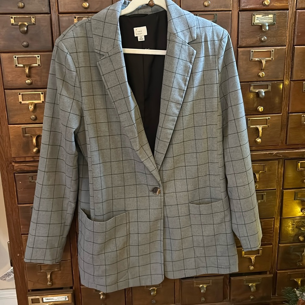 A New Day Plaid Blazer Size M